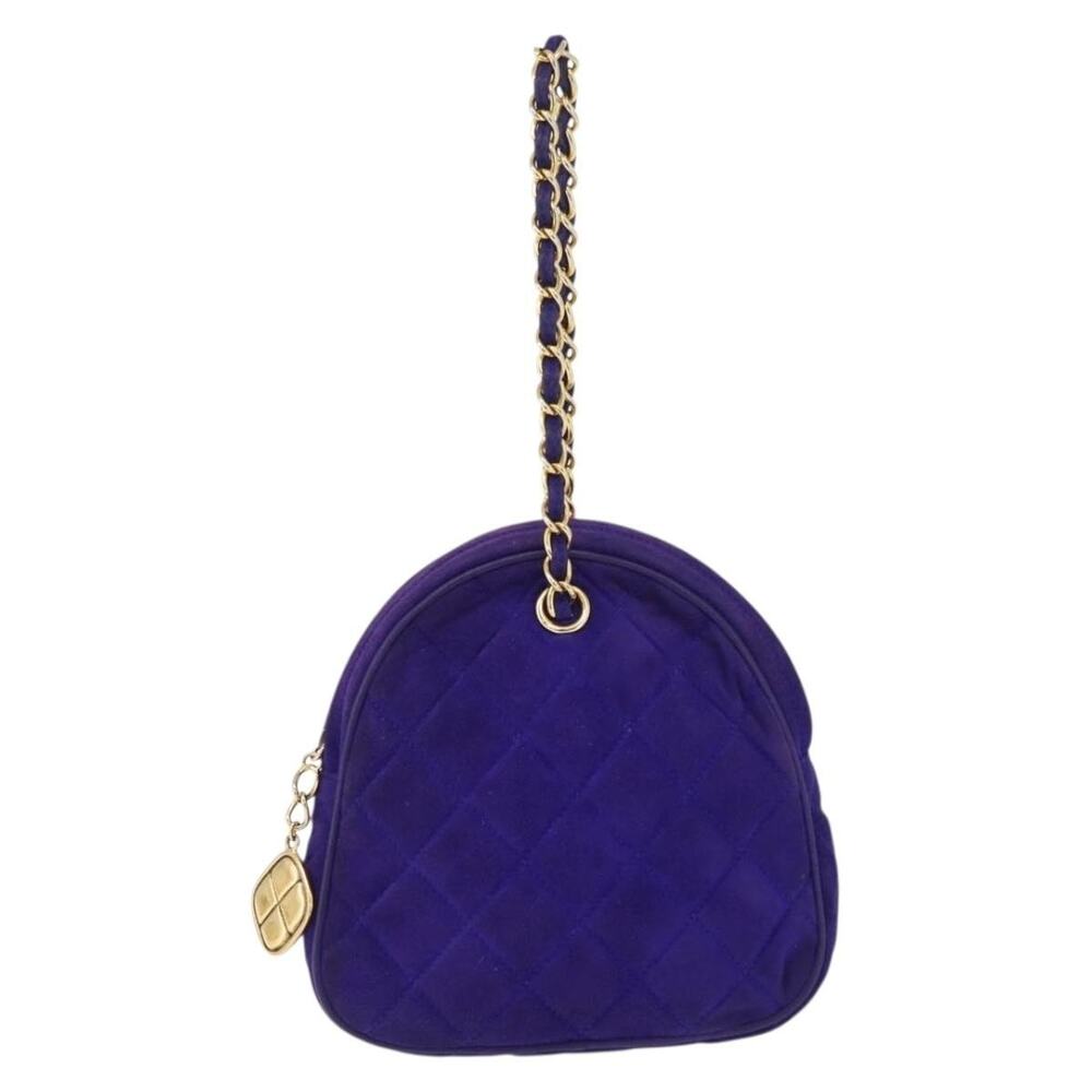 Chanel Matelasse Suede Chain Handbag Purple